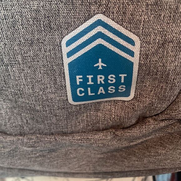 No brand grey and black backpack , has many pockets and zippers , EUC - Picture 2 of 11